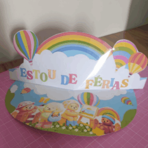 Viseira "Estou de Férias" — Tema Bobbie Goods